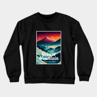 Grouse Mountain British Columbia Canada Ski Crewneck Sweatshirt